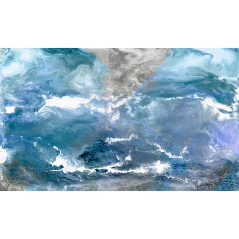 Glacial View Black Modern Wood Framed Art Print by Ilosky, Pam