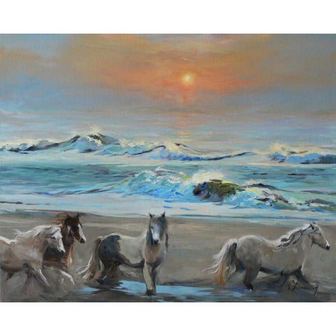 Dawn Passage Gold Ornate Wood Framed Art Print with Double Matting by Larivey, Chuck