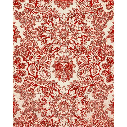 Baroque Tapestry in Red I White Modern Wood Framed Art Print by Vision Studio