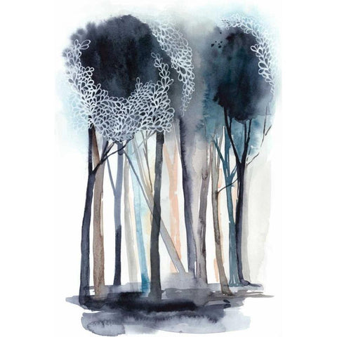 Tranquil Coppice I White Modern Wood Framed Art Print by Popp, Grace