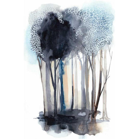 Tranquil Coppice II Black Modern Wood Framed Art Print by Popp, Grace