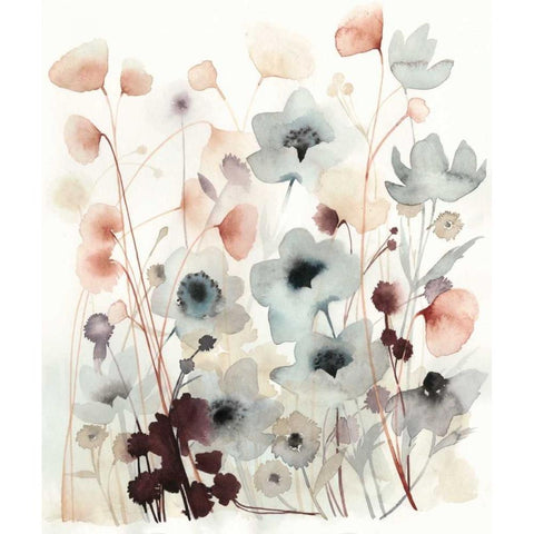 Bespoken Blossoms II White Modern Wood Framed Art Print by Popp, Grace