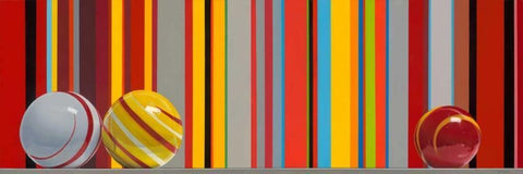 The Four Seasons - Fall White Modern Wood Framed Art Print with Double Matting by Cholakian, Kevork