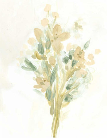 Sagebrush Bouquet II White Modern Wood Framed Art Print with Double Matting by Vess, June Erica