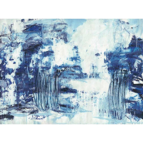 Ocean Impulse Black Modern Wood Framed Art Print with Double Matting by Fuchs, Jodi