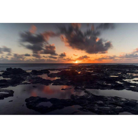 Lava Rocks White Modern Wood Framed Art Print by Head, Danny