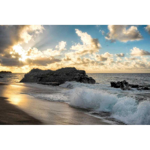 Crash Black Modern Wood Framed Art Print with Double Matting by Head, Danny