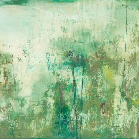 Down by the River II White Modern Wood Framed Art Print with Double Matting by Fuchs, Jodi