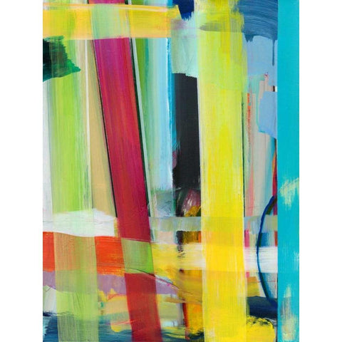 Intersecting Colors II Black Modern Wood Framed Art Print by Fuchs, Jodi