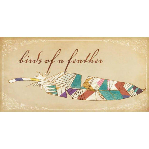 Birds of a Feather I Gold Ornate Wood Framed Art Print with Double Matting by Fagalde, Jarman