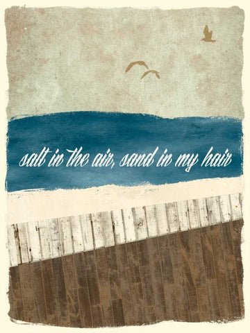 Boardwalk Reverie I White Modern Wood Framed Art Print with Double Matting by Damon, Chris