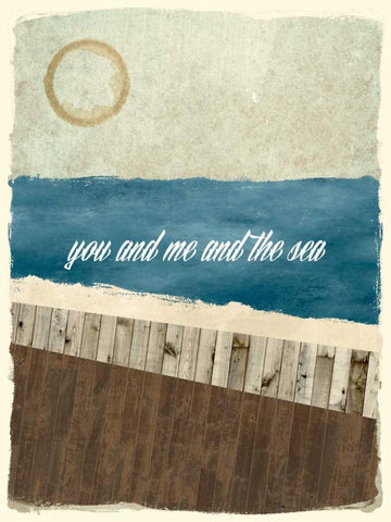 Boardwalk Reverie II White Modern Wood Framed Art Print with Double Matting by Damon, Chris