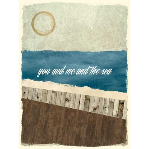 Boardwalk Reverie II Black Modern Wood Framed Art Print with Double Matting by Damon, Chris