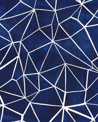 Indigo Pattern III White Modern Wood Framed Art Print with Double Matting by Popp, Grace