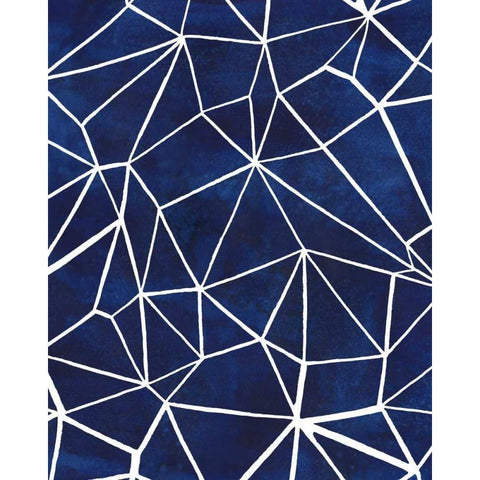 Indigo Pattern III Black Modern Wood Framed Art Print with Double Matting by Popp, Grace