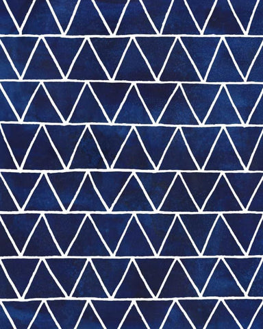 Indigo Pattern IV White Modern Wood Framed Art Print with Double Matting by Popp, Grace