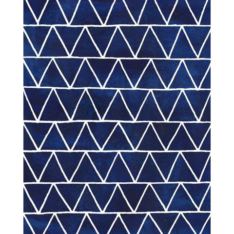 Indigo Pattern IV White Modern Wood Framed Art Print by Popp, Grace