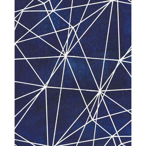 Indigo Pattern V Black Modern Wood Framed Art Print by Popp, Grace