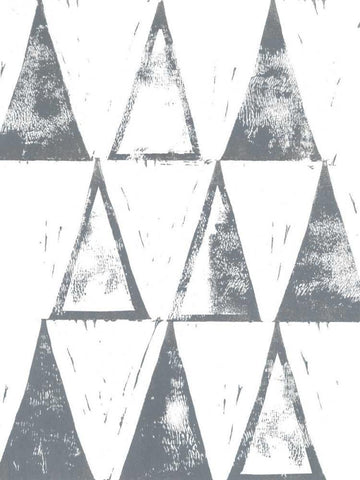 Triangle Block Print II Black Ornate Wood Framed Art Print with Double Matting by Popp, Grace