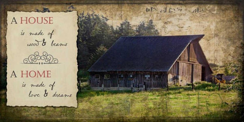 Widbys Sentiments II Black Ornate Wood Framed Art Print with Double Matting by Perry, Rachel