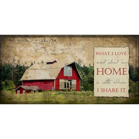 Widbys Sentiments III Black Modern Wood Framed Art Print by Perry, Rachel