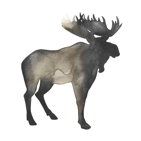 Sepia Animal Silhouette III Black Ornate Wood Framed Art Print with Double Matting by Popp, Grace