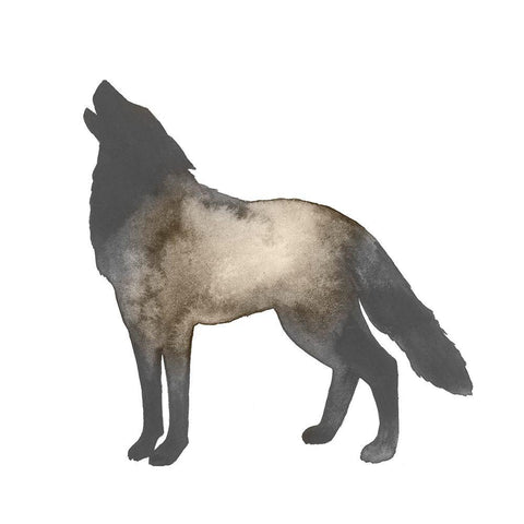 Sepia Animal Silhouette V Black Modern Wood Framed Art Print by Popp, Grace