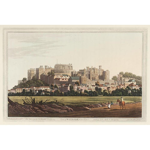 UA CH View of Windsor Black Modern Wood Framed Art Print with Double Matting by Stadler, Joseph