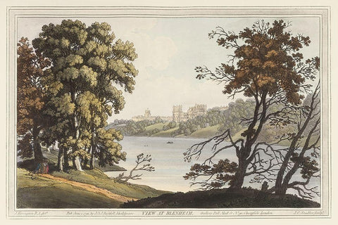 View at Blenheim White Modern Wood Framed Art Print with Double Matting by Stadler, Joseph