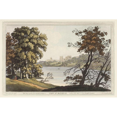View at Blenheim Black Modern Wood Framed Art Print by Stadler, Joseph
