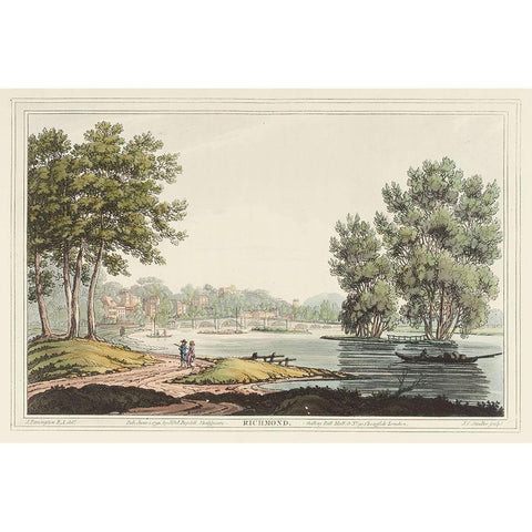 Richmond, England Gold Ornate Wood Framed Art Print with Double Matting by Stadler, Joseph