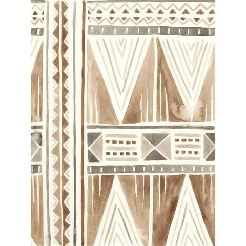 Tribal Impressions I Gold Ornate Wood Framed Art Print with Double Matting by Vess, June Erica