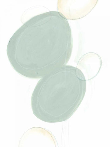 Implied Motif I White Modern Wood Framed Art Print with Double Matting by Vess, June Erica