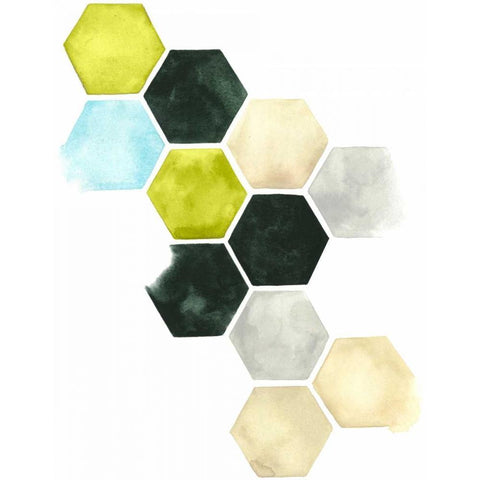 Hazed Honeycomb II White Modern Wood Framed Art Print by Popp, Grace