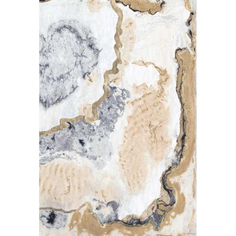 Cinder and Smoke II Black Modern Wood Framed Art Print with Double Matting by Lam, Vanna