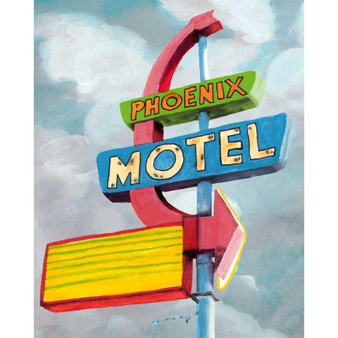 American Roadside II Black Modern Wood Framed Art Print with Double Matting by McCavitt, Naomi