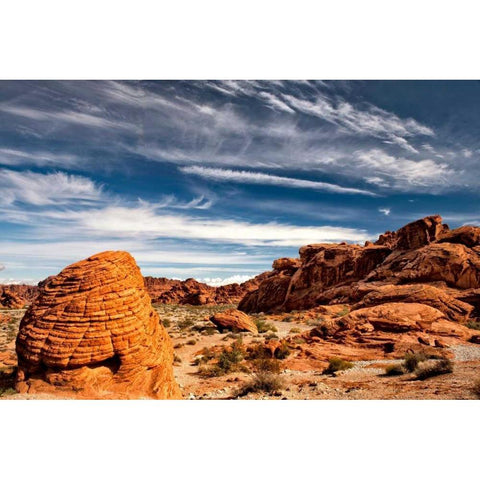 Valley of Fire White Modern Wood Framed Art Print by Head, Danny