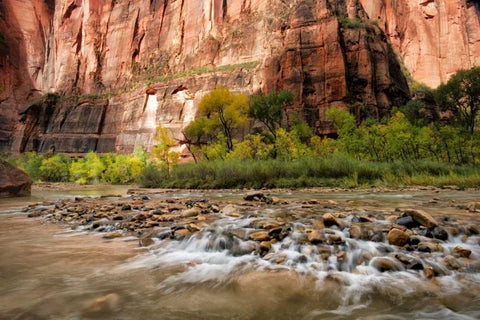 Water and Stone White Modern Wood Framed Art Print with Double Matting by Head, Danny