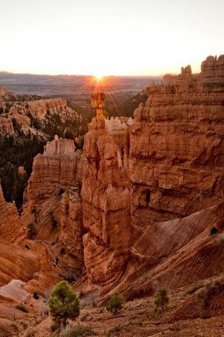 Sunstar Over Thors Hammer White Modern Wood Framed Art Print with Double Matting by Head, Danny