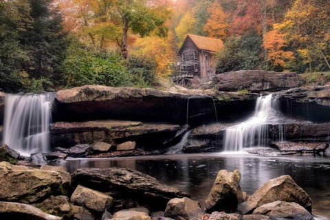 Below the Mill Black Ornate Wood Framed Art Print with Double Matting by Head, Danny