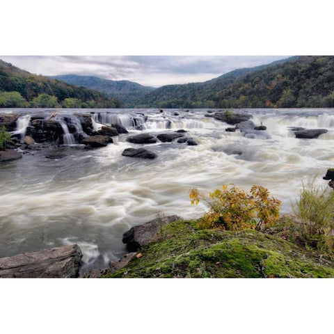 Sandstone Falls I Black Modern Wood Framed Art Print with Double Matting by Head, Danny