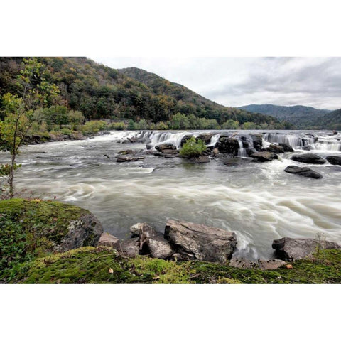 Sandstone Falls II Black Modern Wood Framed Art Print by Head, Danny