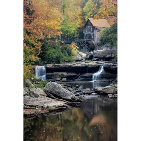 Mill Reflections Black Modern Wood Framed Art Print with Double Matting by Head, Danny