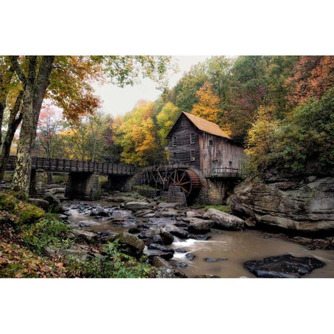 Glade Creek Mill Gold Ornate Wood Framed Art Print with Double Matting by Head, Danny