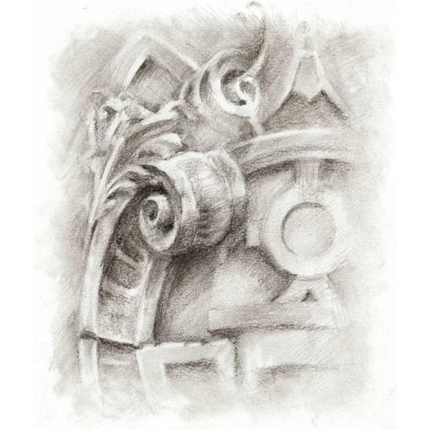 Frieze Study I Black Modern Wood Framed Art Print with Double Matting by Harper, Ethan