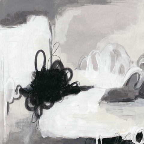 Inflexion I White Modern Wood Framed Art Print by Vess, June Erica