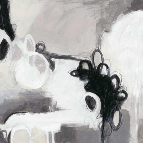 Inflexion II Black Ornate Wood Framed Art Print with Double Matting by Vess, June Erica