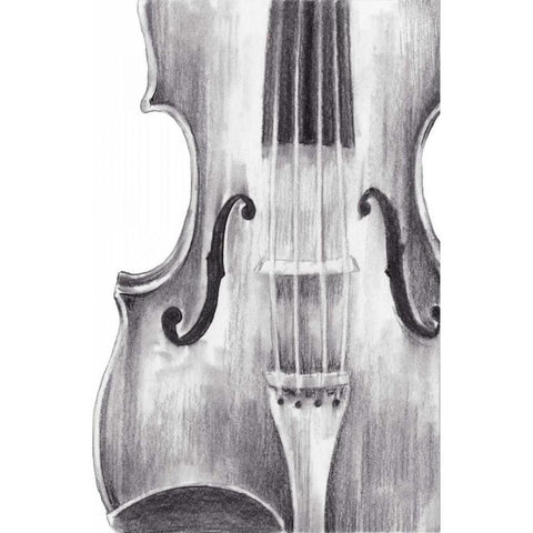 Stringed Instrument Study I Gold Ornate Wood Framed Art Print with Double Matting by Harper, Ethan