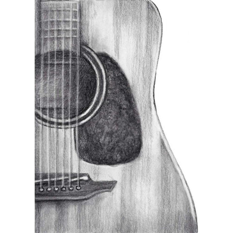 Stringed Instrument Study III White Modern Wood Framed Art Print by Harper, Ethan