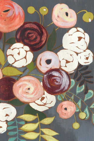 Wistful Bouquet I Black Ornate Wood Framed Art Print with Double Matting by Popp, Grace